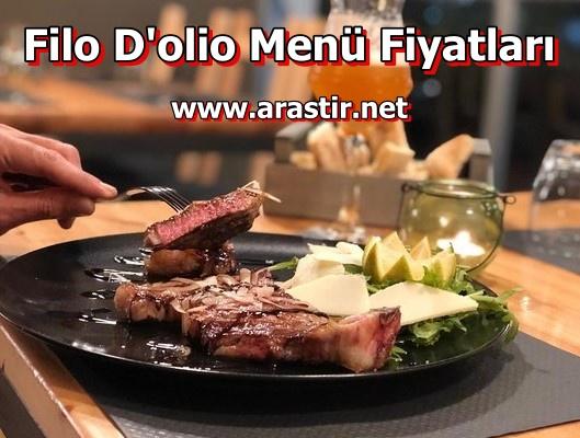 Filo D'olio Menü Fiyatları
