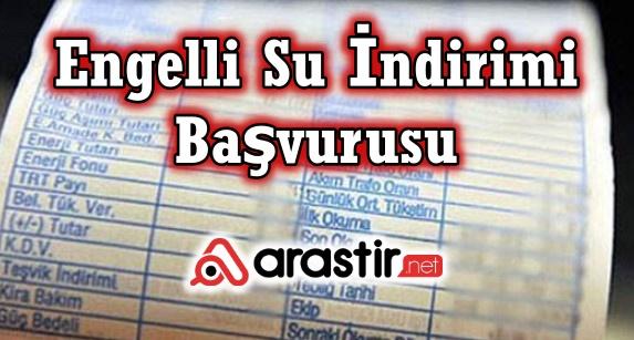 Engelli Su İndirimi Başvurusu
