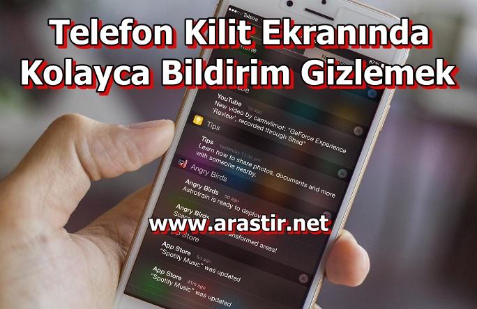 Telefon Kilit Ekranında Kolayca Bildirim Gizlemek