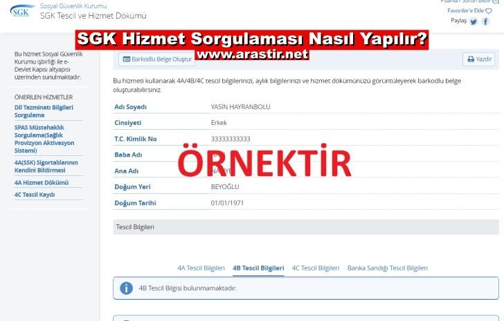 SGK Hizmet Sorgulaması